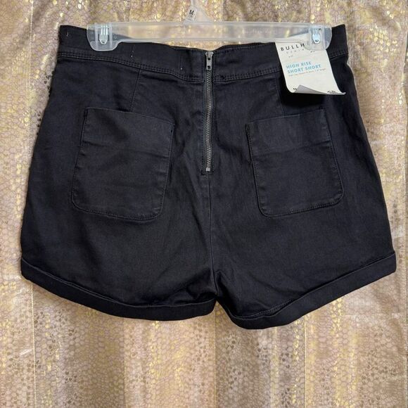 Vintage 2000s Bullhead Denim Black High Rise Pull On Short Shorts 9 NWT - Picture 2 of 7